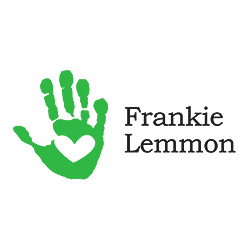 A logo with a green circle on the left and the name "Frankie" in black text on the right. The green circle has a jagged edge merging into the black text, creating a combined visual effect.