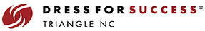 Logo for Dress for Success Triangle NC, representing empowerment and career development support for women.