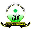 Logo of Penta Initiatives featuring a family raising hands, a graduation cap, and the phrase "Family Economic Empowerment Education," symbolizing support for education and economic empowerment.
