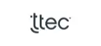 Logo of TTEC, featuring a modern design with a stylized 't' and 'e' in grey text on a white background.