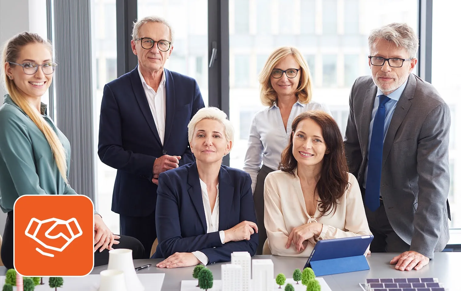 group photograph of C-suite executives recruited through executive search
